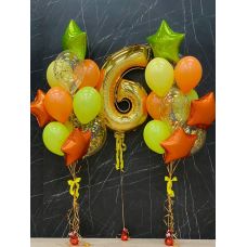 Яскраві повітряні кульки з цифрою