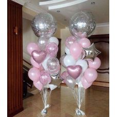 2 воздушных фонтана с шарами Гигантами