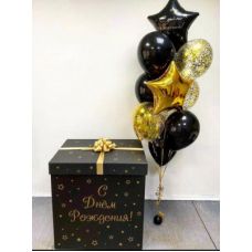 Коробка графит с шарами