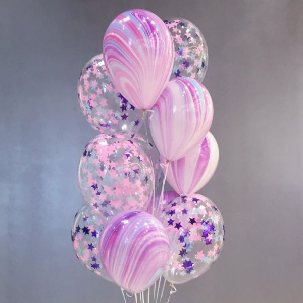 Воздушные шарики  " Розовый агат"