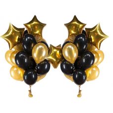 Шарики золото с чорным