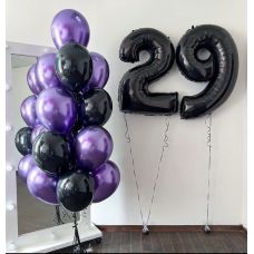 Фиолетово-чорная композиция