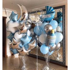 Большой сет на выписку мальчика из 50 шаров