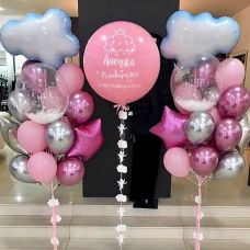 Большая воздушная фотозона на выписку