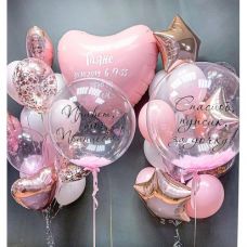 Шарики на выписку с индивидуальными надписями