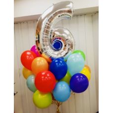 Гелиевые шарики с цифрой 