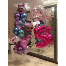 Большая воздушная композиция "ЛОЛ" с цифрой