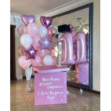 Фонтан из шаров для любимой доченьки