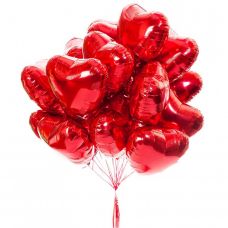 20 Красных сердец из фольги